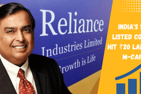 Reliance Industries India's 1st 20 lakh cr. M-cap Company